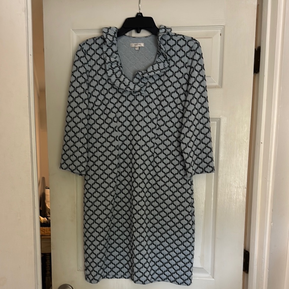 Patterned Gray and Black Dress